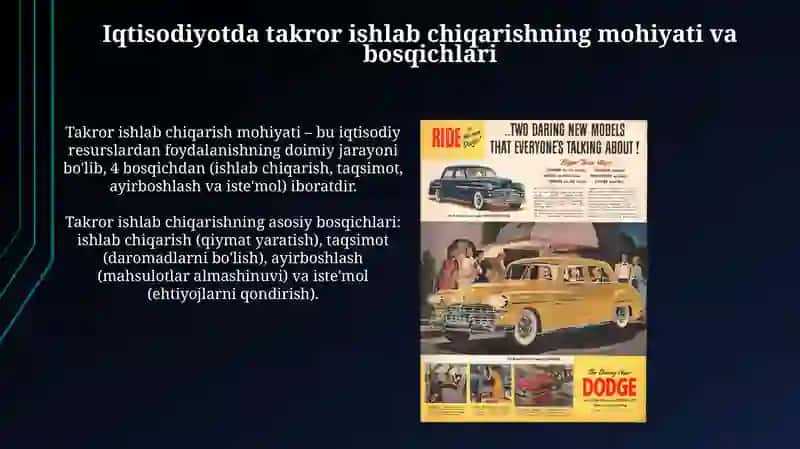 Iqtisodiyotda takror ishlab chiqarishning birinchi fazosi 3