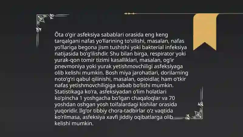 Õta oğir darajadagi asfeksiya 3