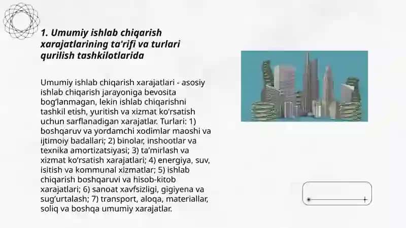 Umumiy ishlab chiqarish xarajatlarini markazlarga bo‘lib hisoblash 3