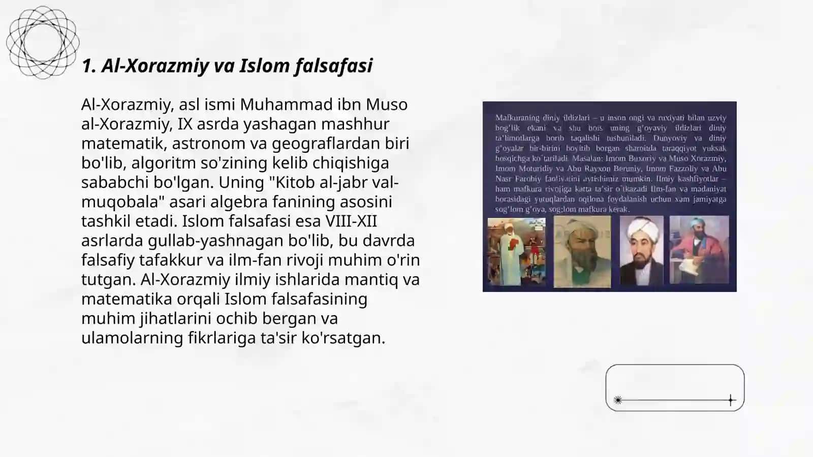 Alxorazmini falsafaga qoshgan xisalari 3