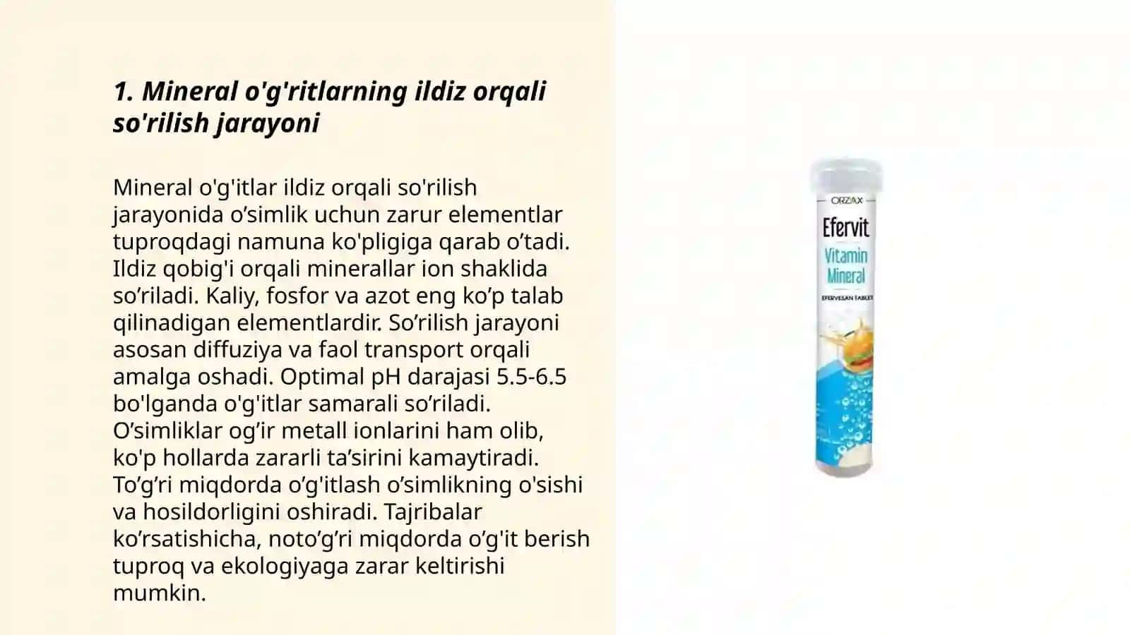 Mineral òğritlarni ildiz orqali so’rilishi 3