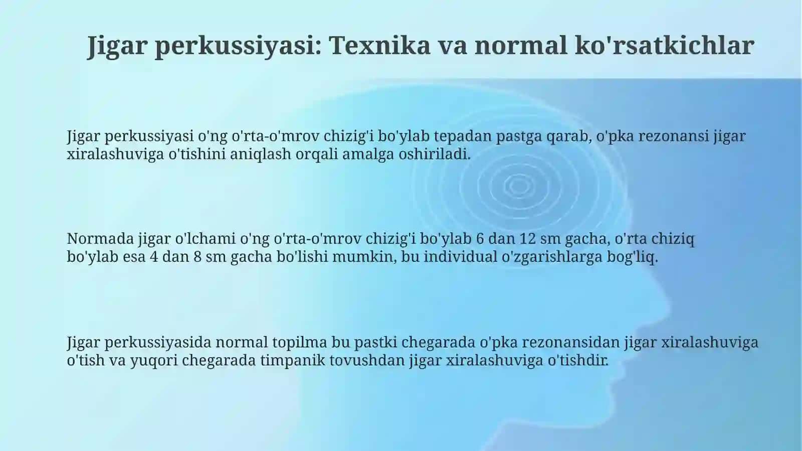 Jigar perkussiyasidagi norma va patologiya 3