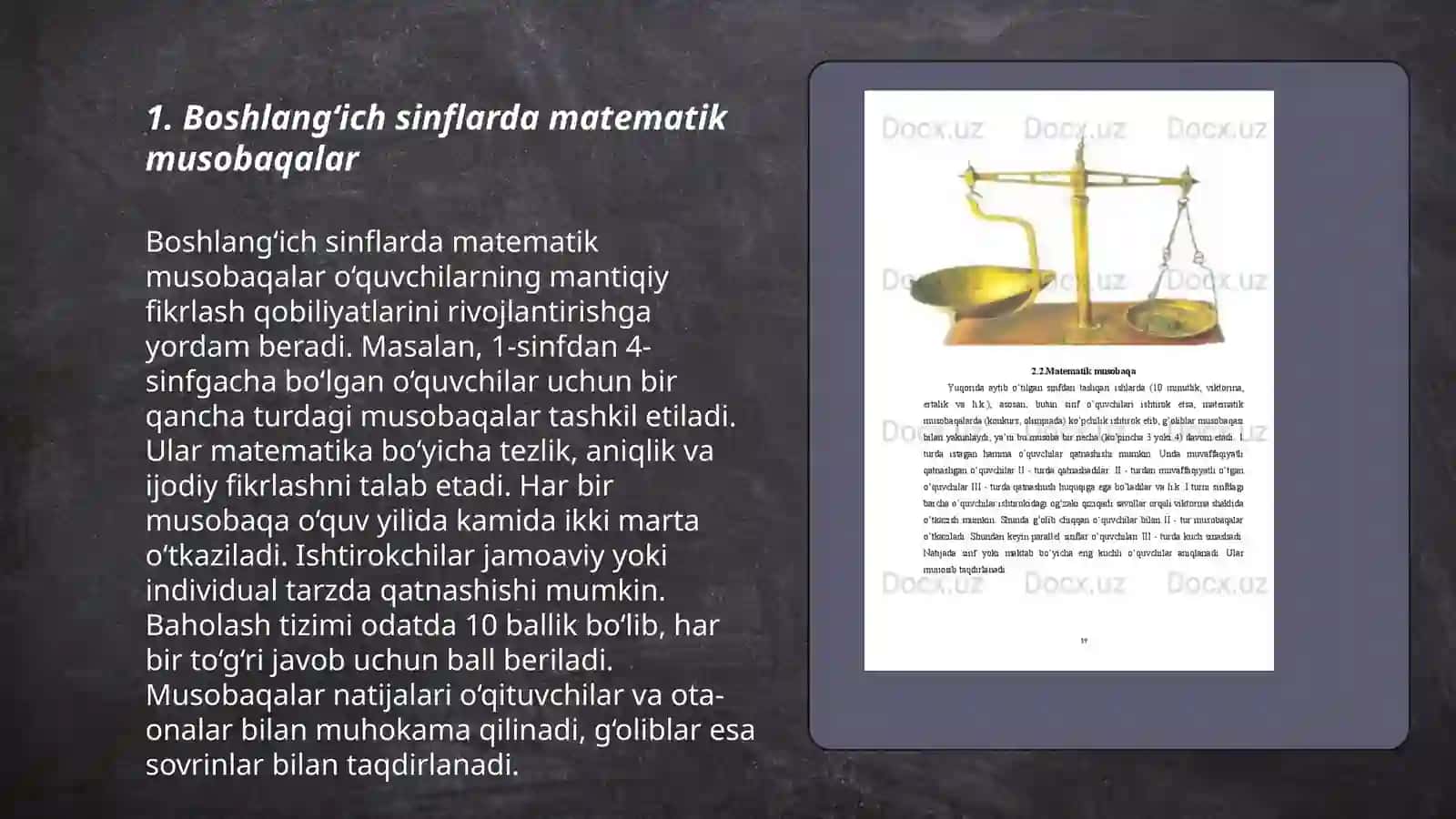 Boshlang‘ich sinflarda matematik musobaqalar 3