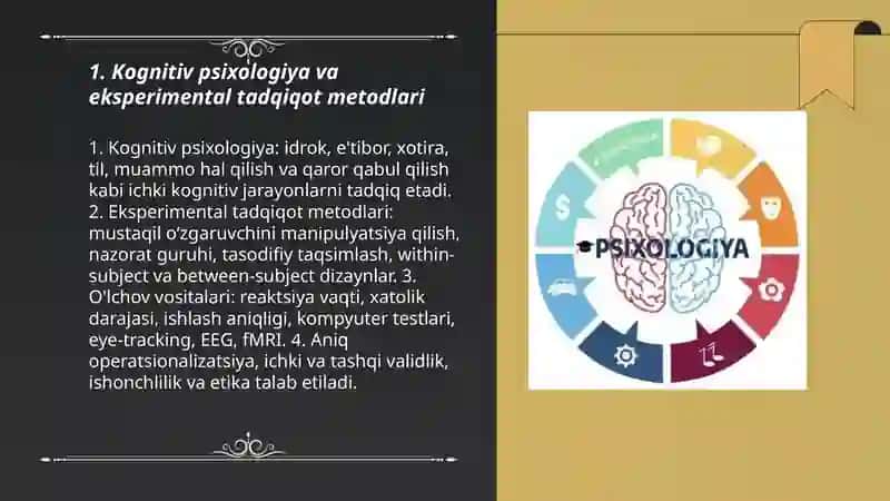 Psixologiya fanining tarmoqlari va tadqiqot metodlari 3