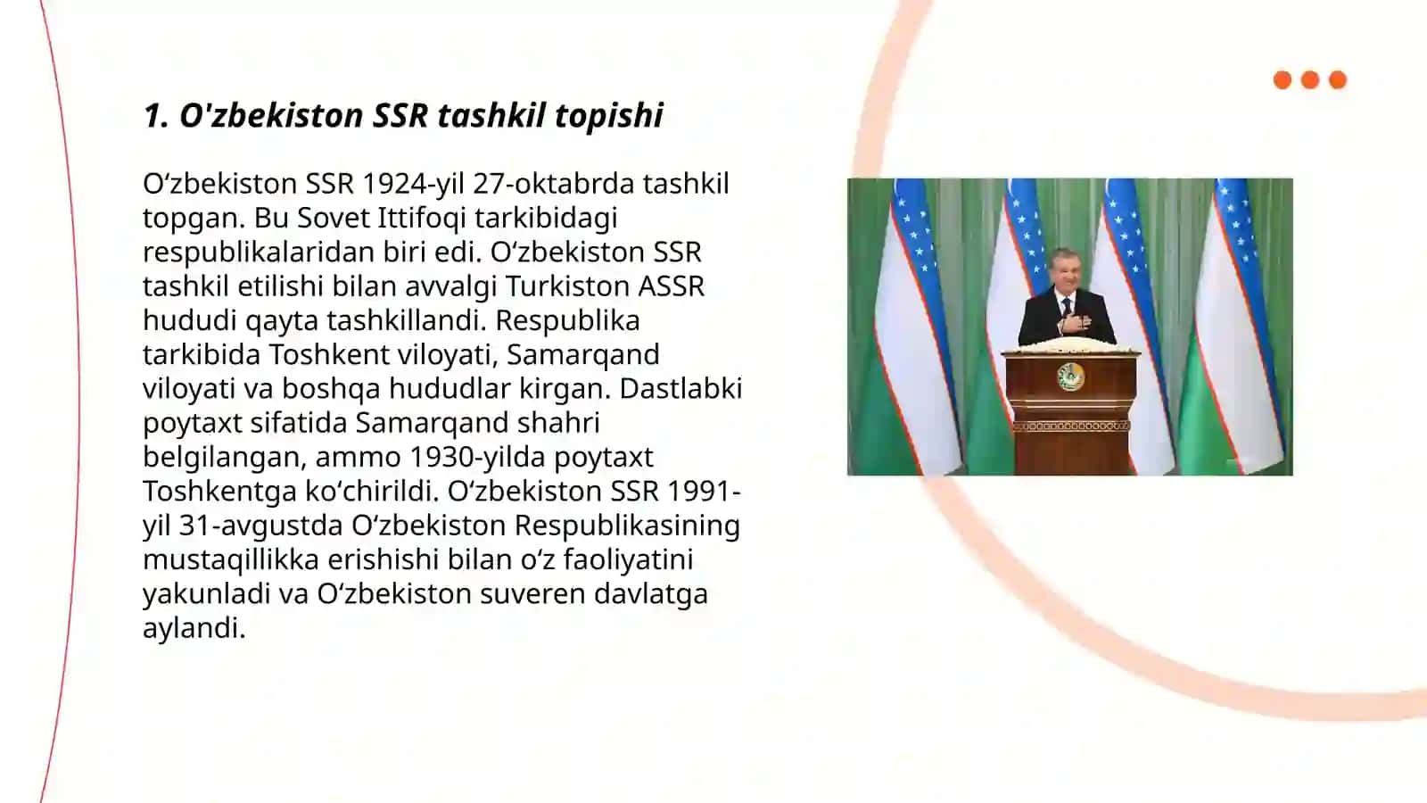 O'zbekiston Respublikasining tashkil topishi 3