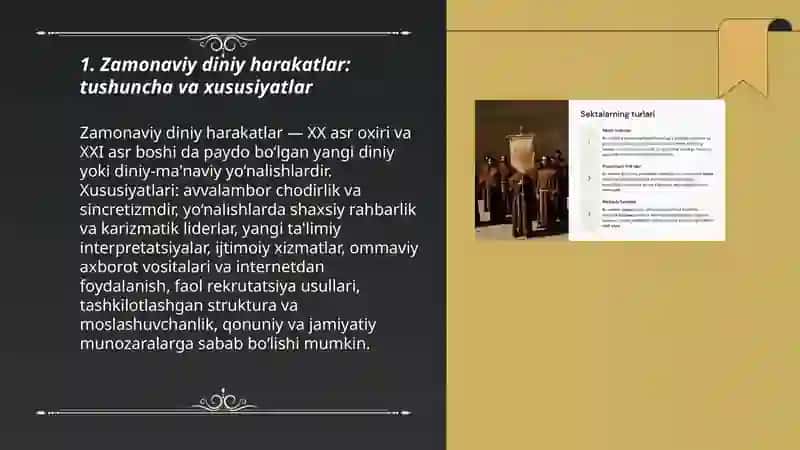 Zamonaviy diniy harakatlar va Sektalar 3