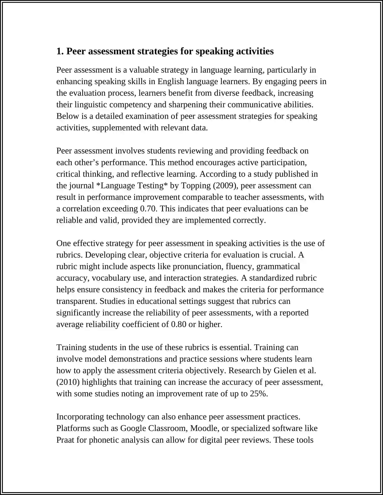 Referat: FORMATIVE ASSESSMENT STRATEGIES IN ENGLISH LANGUAGE TEACHING 3