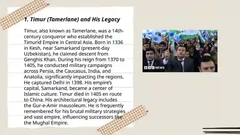 Timur (Tamerlane) and His Legacy 3