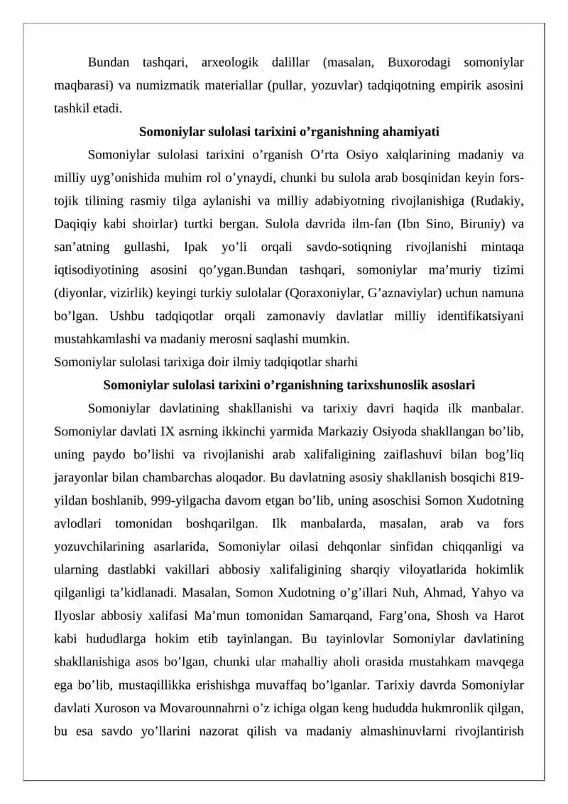 Somoniylar sulolasi tarixiga doir ilmiy tadqiqotlar sharhi 3