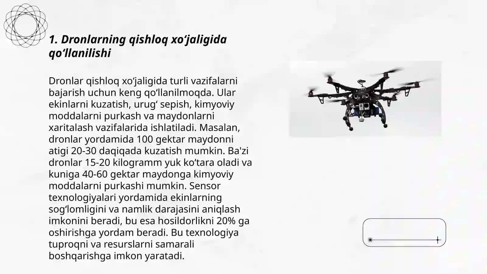 Dronlar va ulardan “aqlli” qishloq xo‘jaligida foydalanishni o‘rganish 3