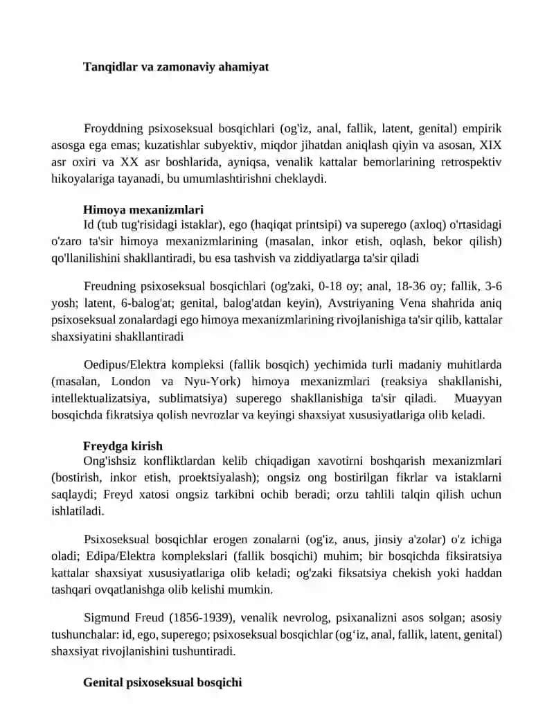 Freydning psixoseksual nazariyasi 3