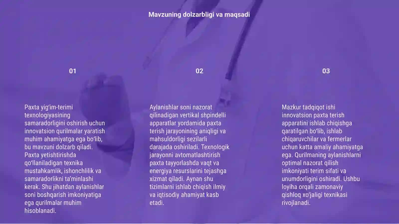 Vertikal shpindelli paxta terish apparati 3