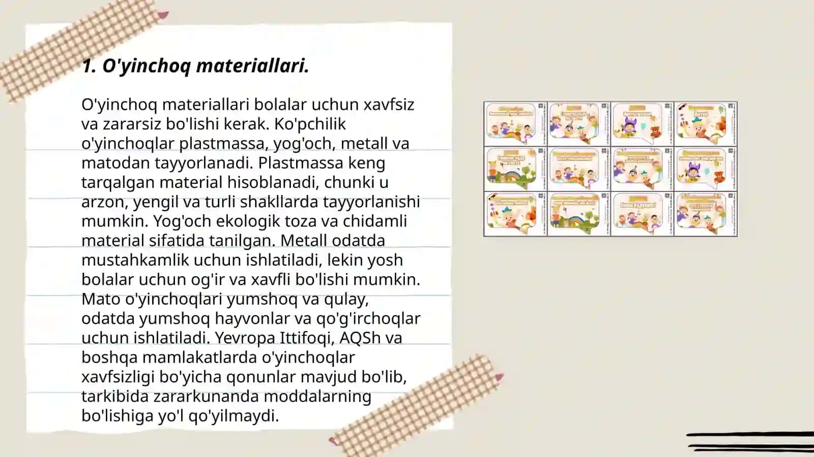 Bolalar o’yinchoqlariga qo’yiladigan gigienik talablar 3