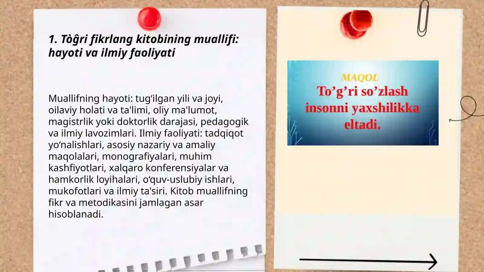Tòĝri fikrlang kitobi va olimi haqida 3
