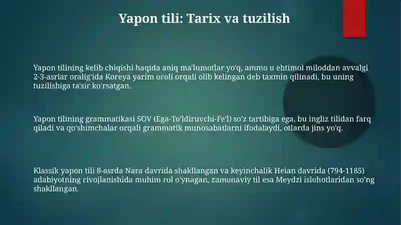 Yapon tili 3
