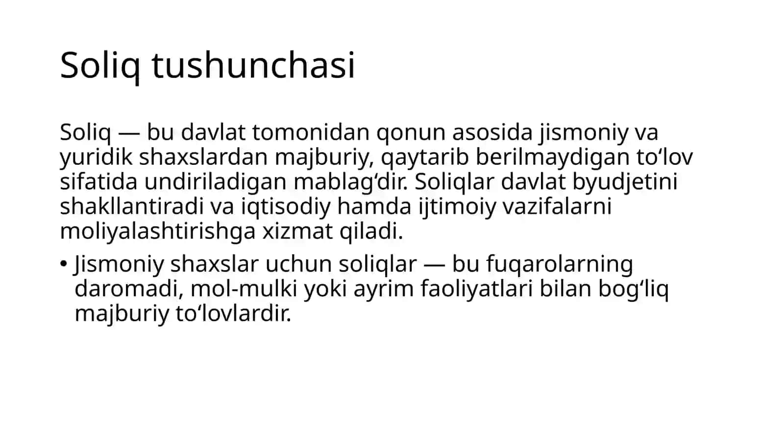 Jismoniy shaxslardan olinadigan soliqlar va ularning ahamiyati 3