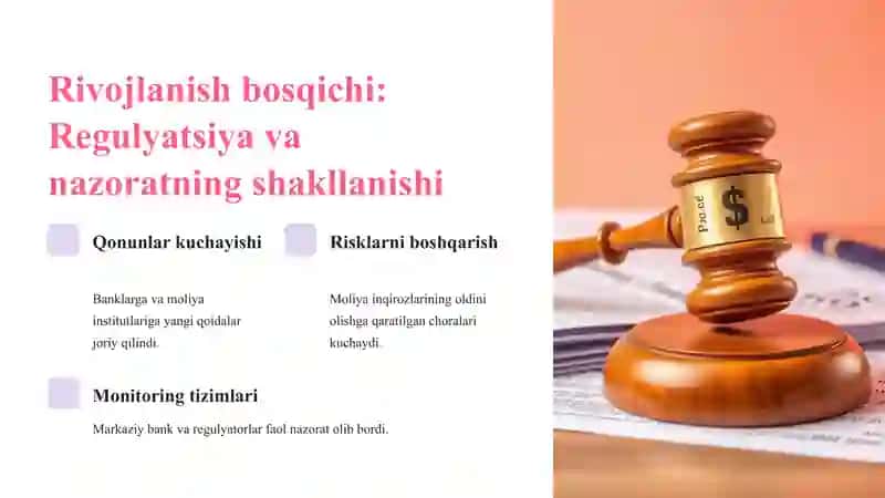 Rivojlangan mamlakatlar bank va moliya bozorlarining rivojlanish bosqichlari 3
