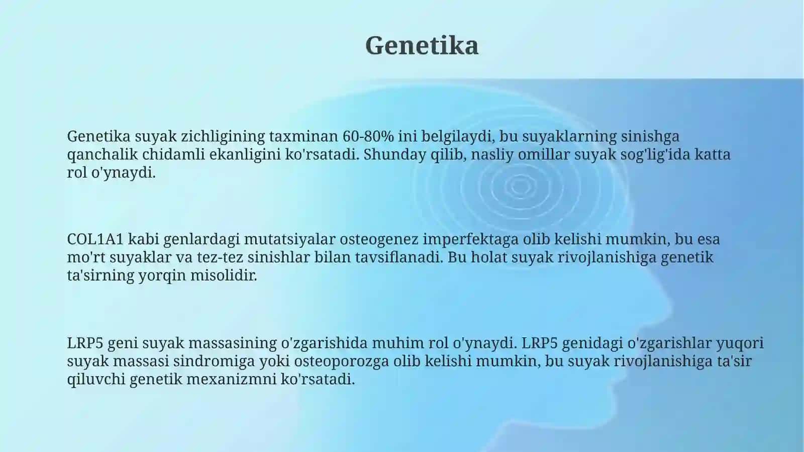 Suyaklarning o'sishini va rivojlanishini ta'sir etuvchi omillar 3