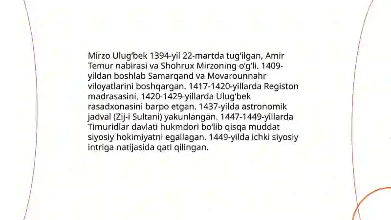 Mirzo Ulugʻbek davlat arbobi va olim 3