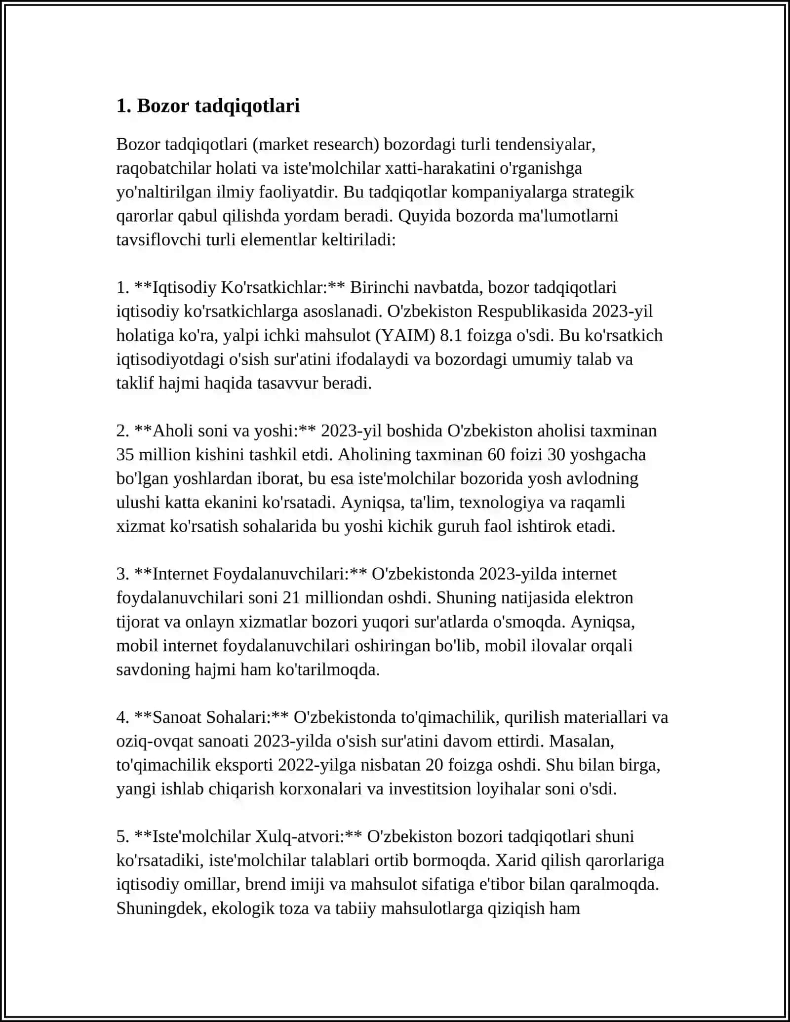 BIZNESDA MARKETING FAOLIYATI 3