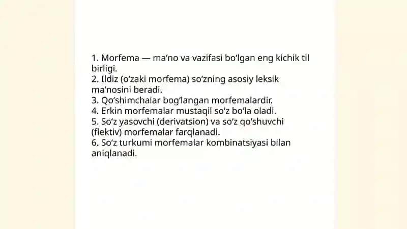 Morfema va So'z Turkumi 3