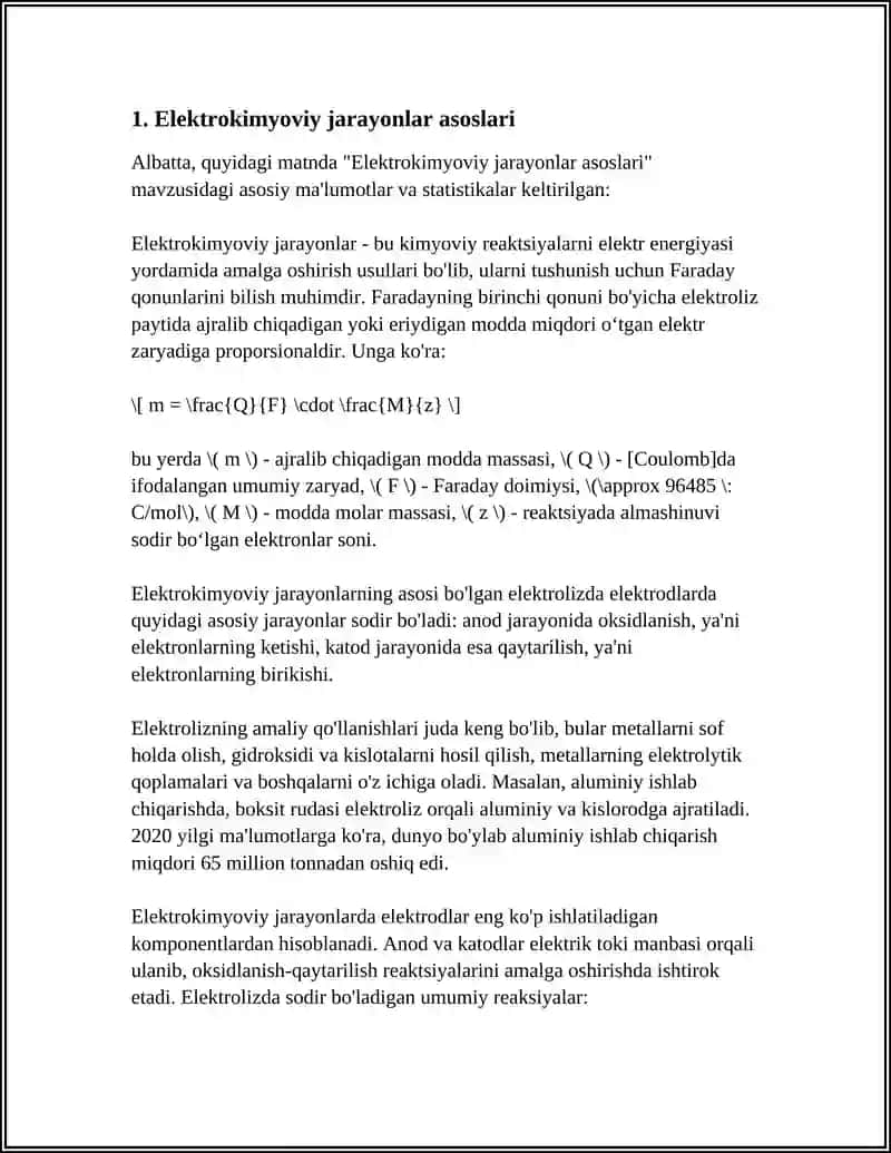 Elektrokimyoviy jarayonlar asoslari 3