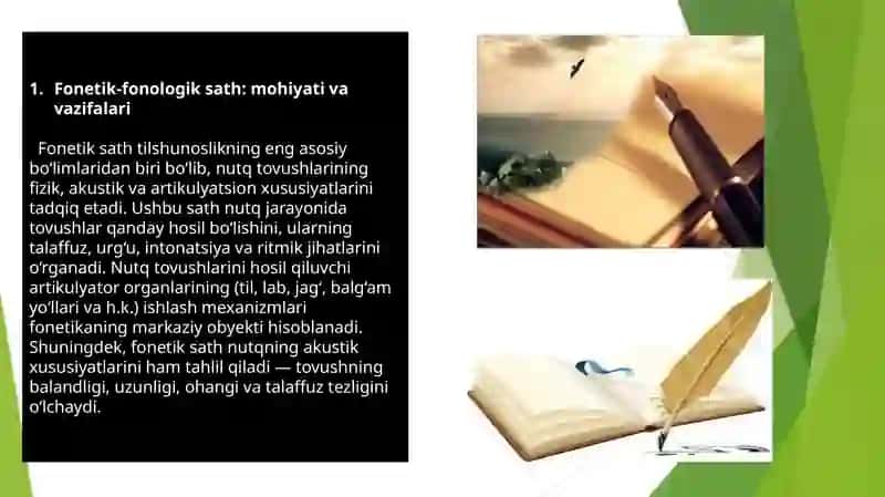 Fonetik-fonologik va leksik sath 3