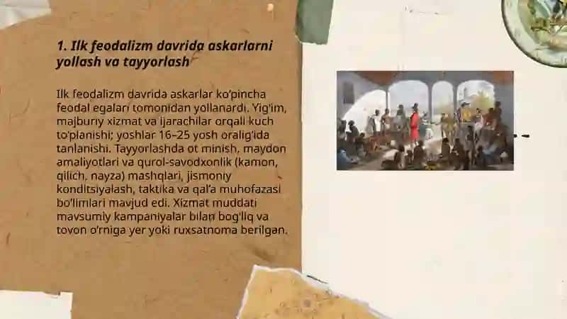 Ilk feodalizm davrida harbiy va jismoniy tayyorgarlik 3