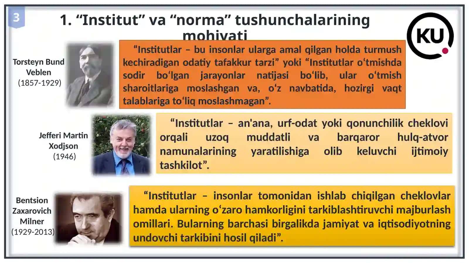 Institutlar va ularning jamiyat rivojlanishidagi roli 3