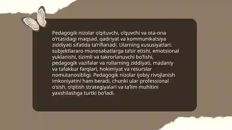 Pedagogik nizolar va ularni bartaraf etish texnologiyasi 3
