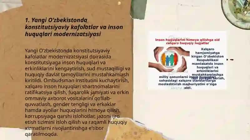 Yangi Oʻzbekistonda inson haq-huquqlari va erkinliklari kafolatining yaratilishi 3