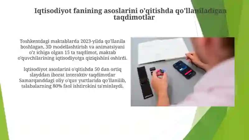 Iqtisodiyot fanining asoslarini o'qitishda qo'llaniladigan taqdimotlar 3