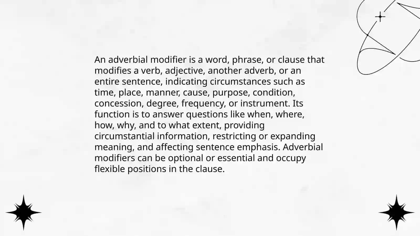 Adverbial modifier 3