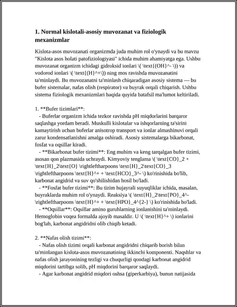 Kislota Asos Holati Patofiziologiyasi 3