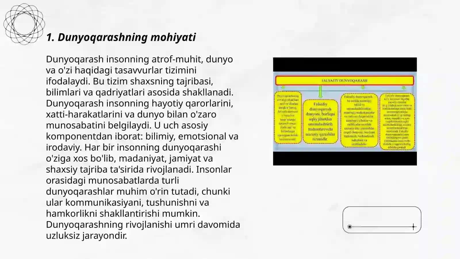 Dunyoqarash.Dunyoqarash shakllari 3