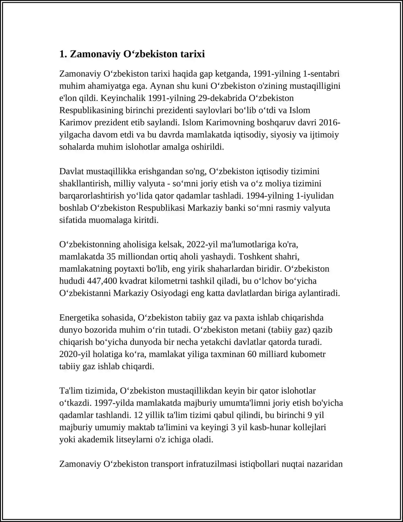 O‘ZBEKISTON RESPUBLIKASI OLIY TA’LIM FAN VA INNOVATSIYA VAZIRLIGI 3