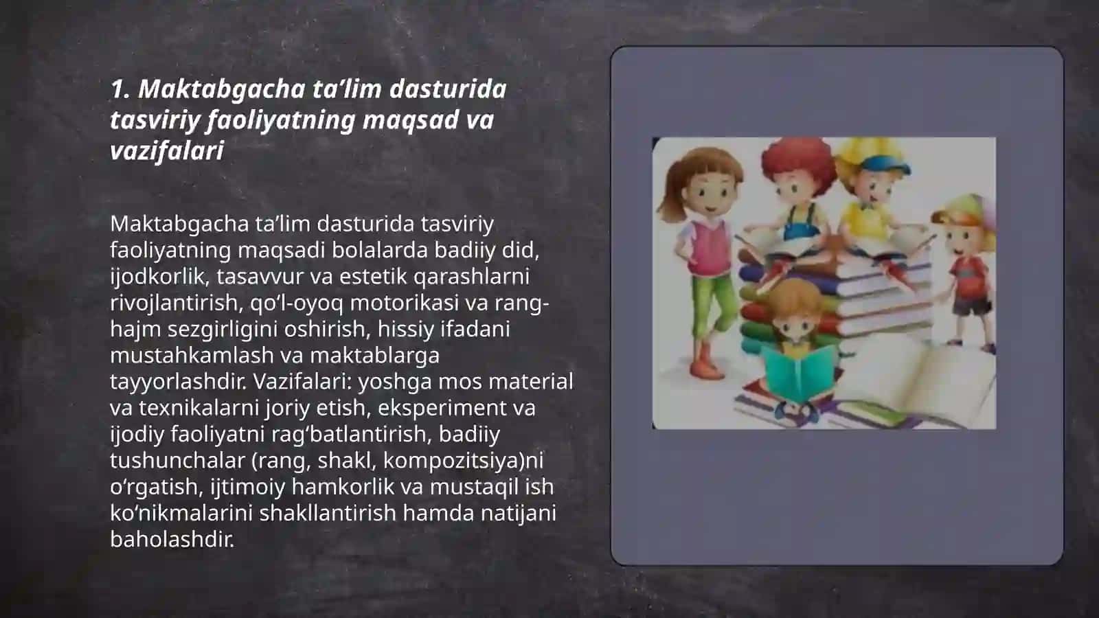 Maktabgacha oʻquv taʼlim dasturida tasviriy faoliyatning oʻrni 3