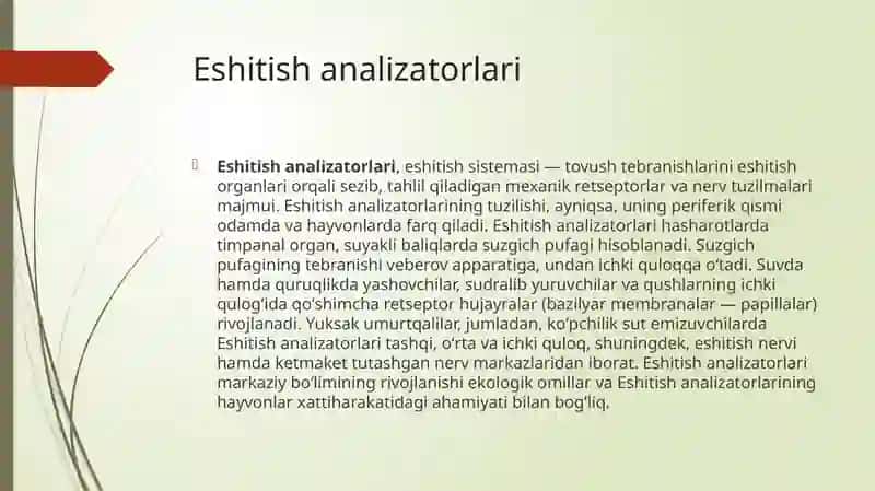 Eshitish analizatorlari 3
