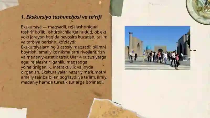 Ekskursiya tushunchasi va mohiyati 3