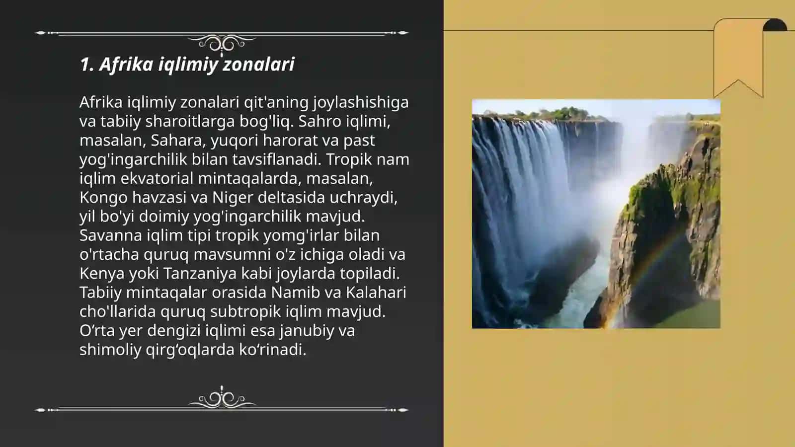 Afrika materigining iqlimi va ichki suvlari 3