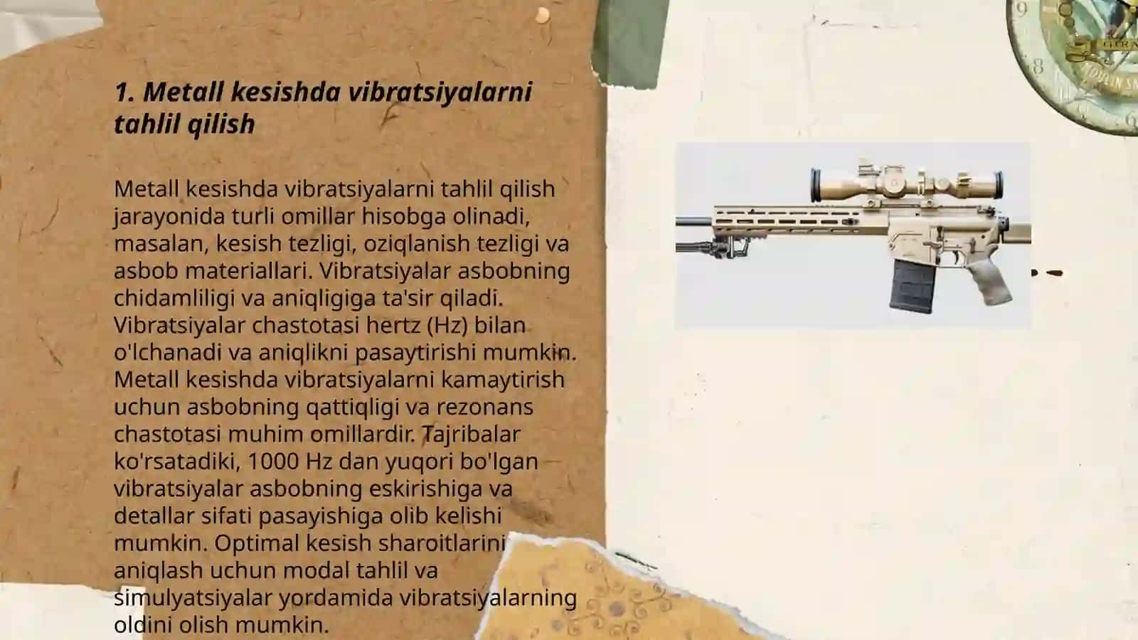 Metall kesish jarayonlarida vibratsiyanikamaytirish uchun avtomatik boshqaruv tiziminiyaratish 3