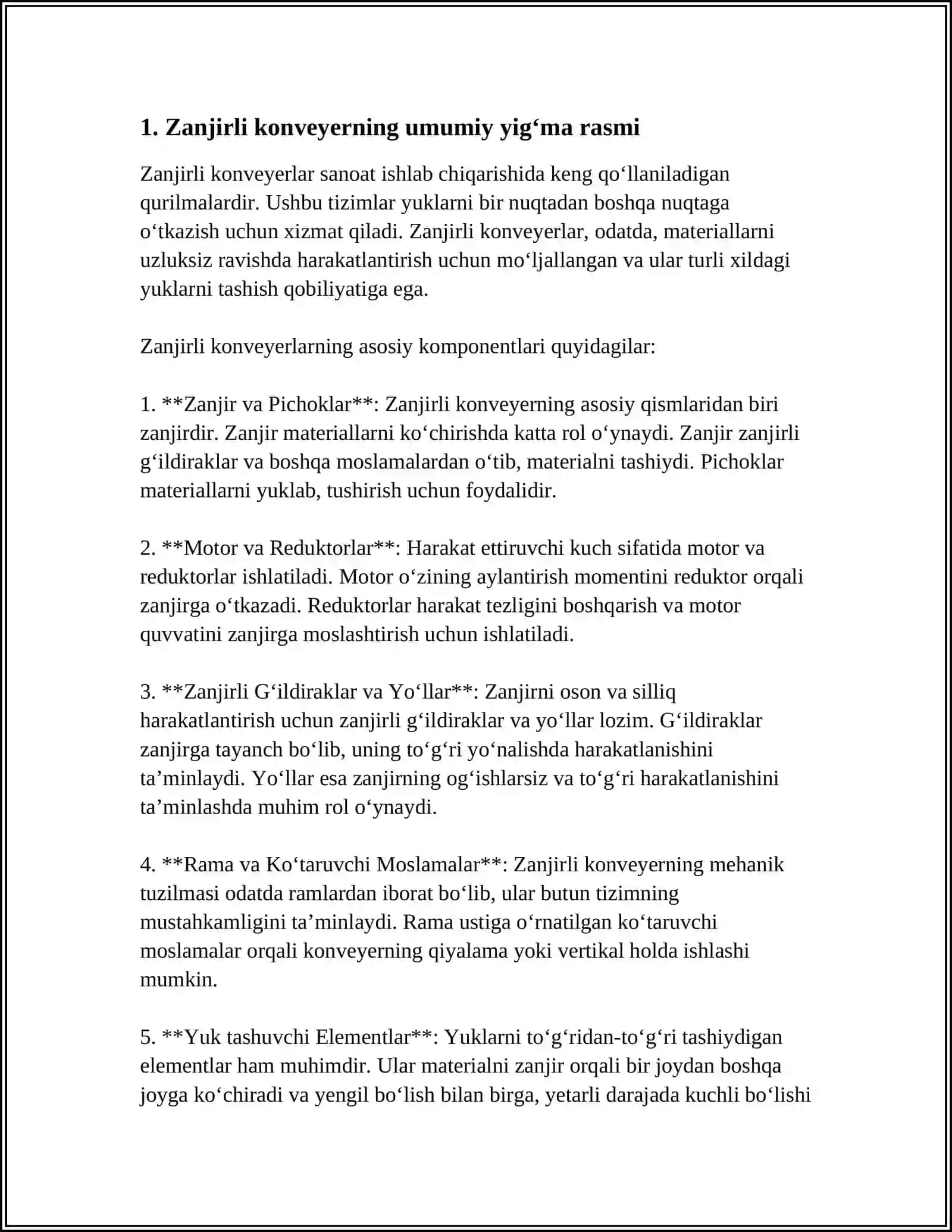 ZANJIRLI KONVEYERLARNI RASMLARI 3