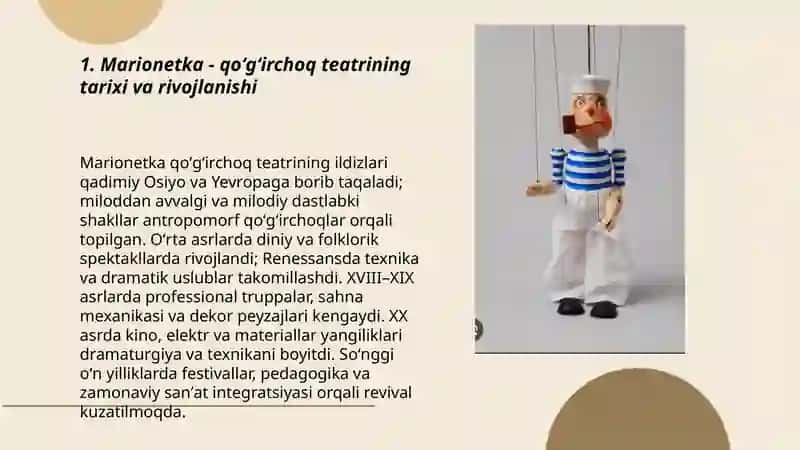 Marionetka -qoʻgʻirchoq teatri 3
