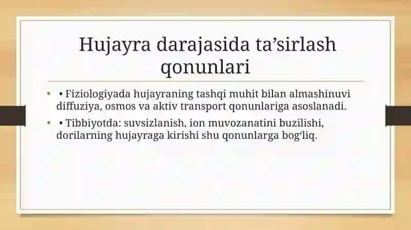 Ta'sirlashish qonunlari Tibbiyotda Ahamiyati 3
