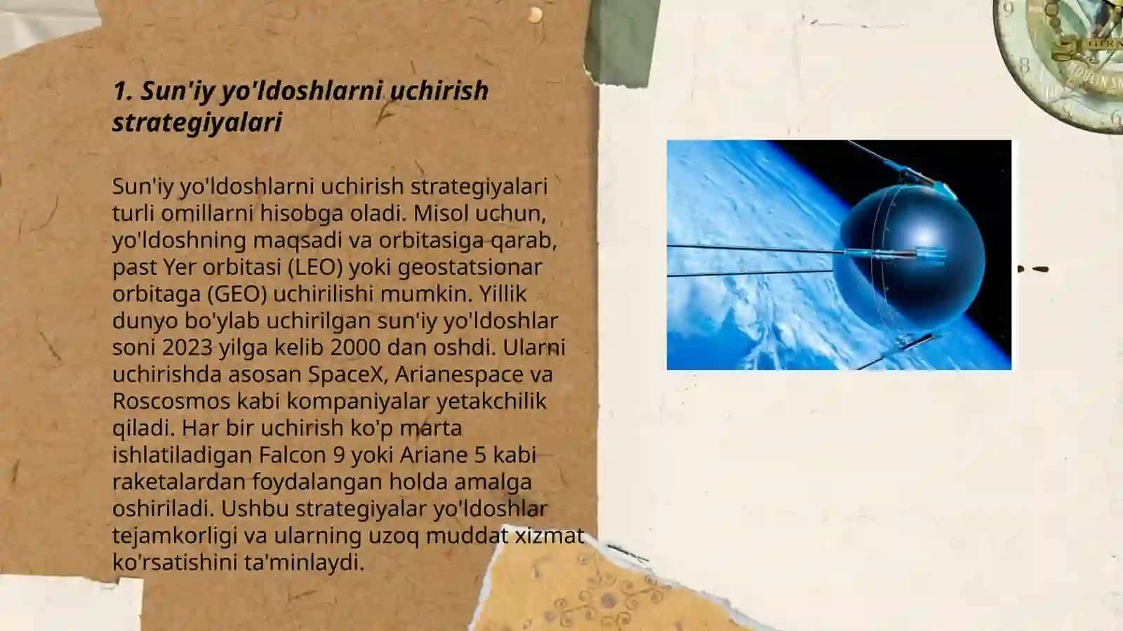 Uch impulsli manyovrlar yordamida sun'iy yòldoshni mòljallangan orbitaga chiqarish 3