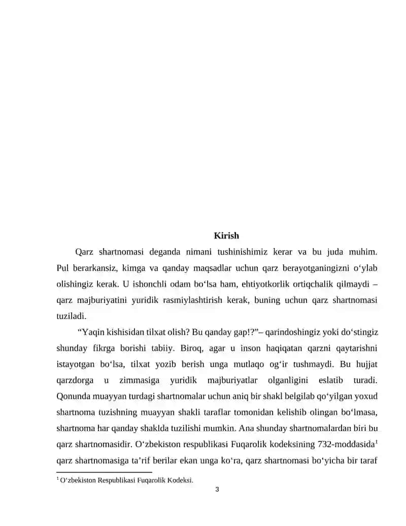 Qarz sharnomasi tushunchasi va uning huquqiy belgilari 3