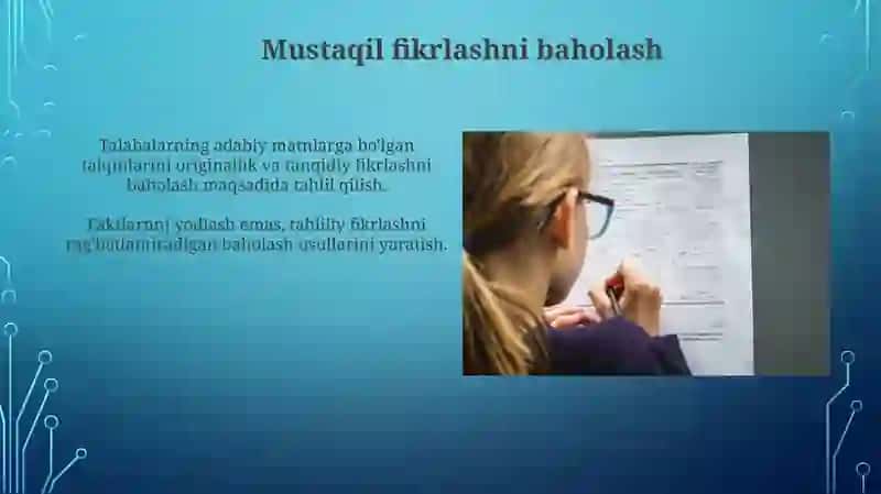 Adabiyot ta'limida mustaqil fikrlashni o‘rgatish 3
