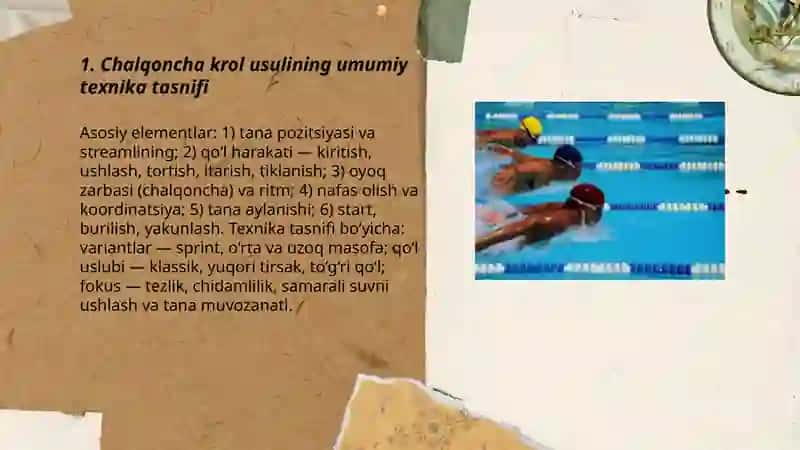 Chalqoncha krol usulida suzish texnikasi tasnifi 3