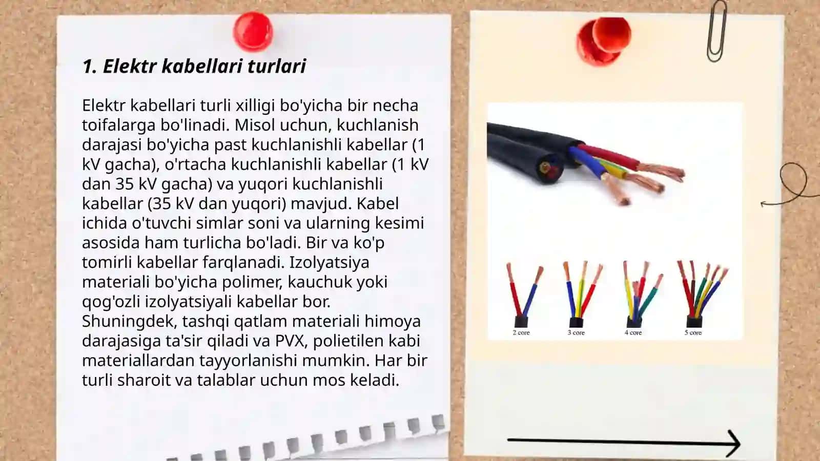 Uy sharoitida montaj qilish uchun ishlatiladigan kabellarning tasnifi 3