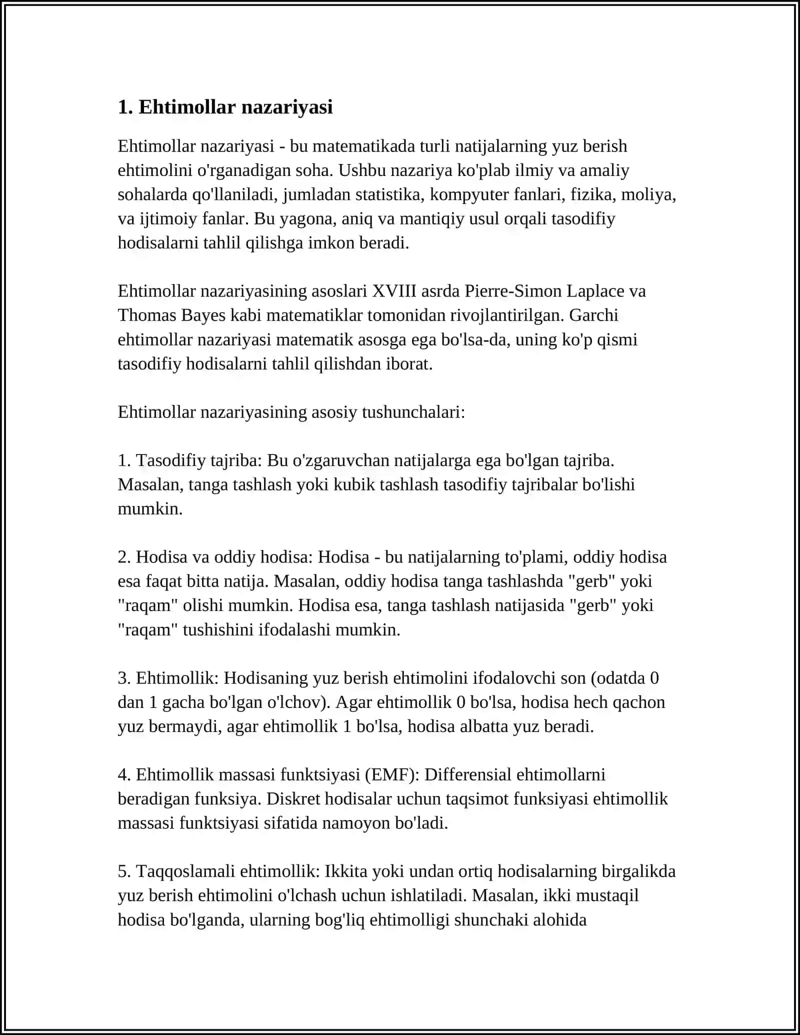 STATISTIK MODELLASHTIRISH USULINING NAZARIY ASOSLARI 3
